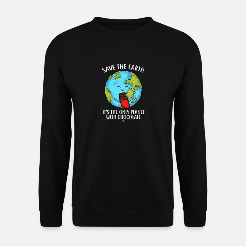 Schokolade Fans Liebhaber Chocolate Welt Geschenk - Unisex Pullover - Schwarz