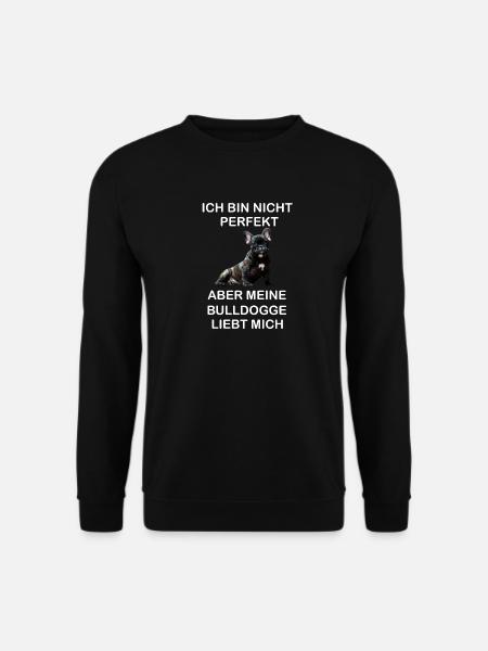 Französische Bulldogge Liebt mich - Unisex Pullover - Schwarz