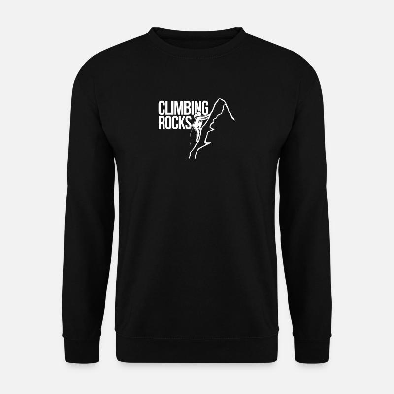 Klettern Rockt Felsklettern Kletterpartner - Unisex Pullover - Schwarz
