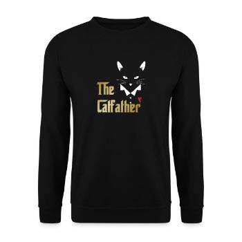 Cat Father The Catfather Cat Dad Dad Dad - Unisex Sweatshirt - black - Front - Alina (178cm) & Michal (187cm)