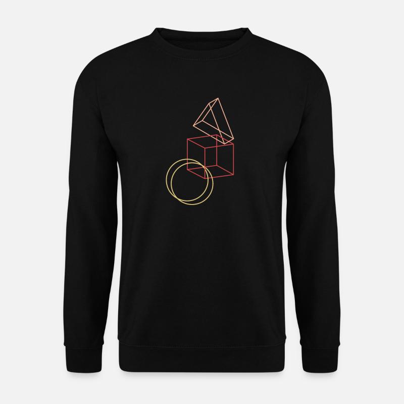 Geometrische Formen - Unisex Pullover - Schwarz