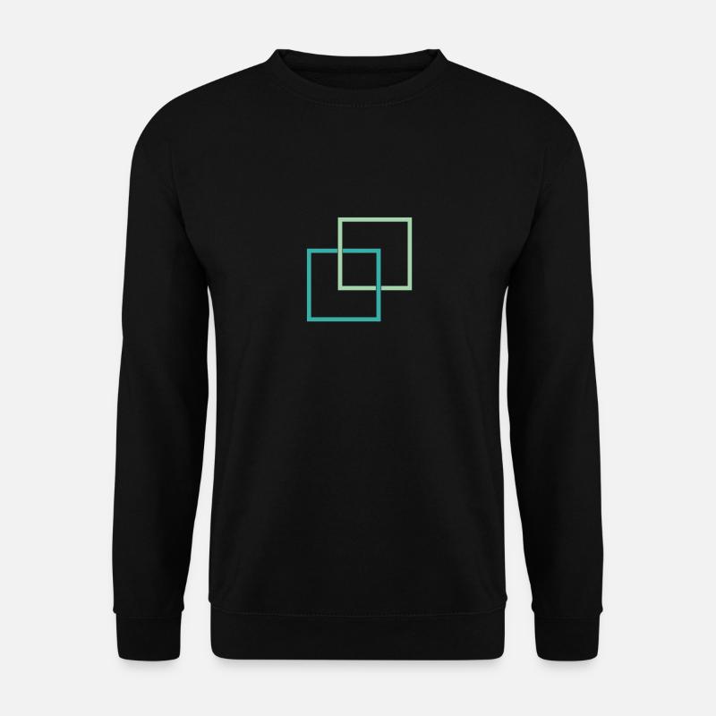 Geometrische Formen Vierecke - Unisex Pullover - Schwarz
