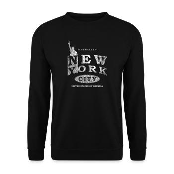 New York - Unisex Sweatshirt - black - Front - Alina (178cm) & Michal (187cm)