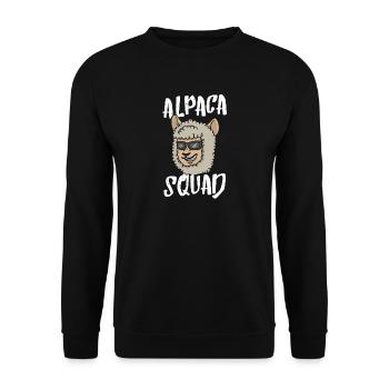 Alpaca Alpaca Squad 2 - Unisex Sweatshirt - black - Front - Alina (178cm) & Michal (187cm)