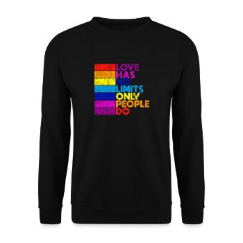 L'amour ne connaît pas de limites Pride Pride CSD - Sweat-shirt Unisexe - noir - Devant - Alina (178cm) & Michal (187cm)