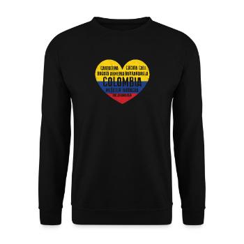 Cali Medellin Geschenk Bogota Kolumbien Backpacker - Unisex Pullover - Schwarz - Vorne - Alina (178cm) & Michal (187cm)