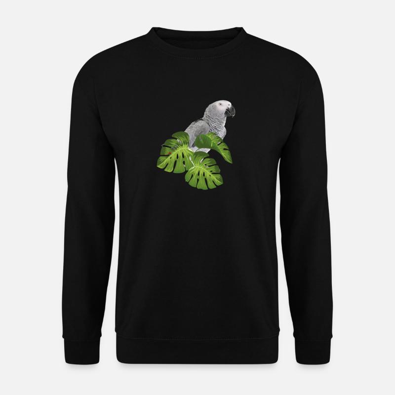 Grey Parrot Parrot - Unisex Sweatshirt - black