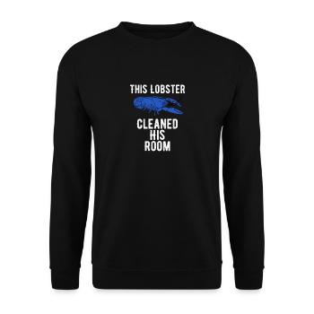 Jordan Peterson Hierarchy Blue Lobster Cleaned His Room - Unisex Sweatshirt - black - Front - Alina (178cm) & Michal (187cm)