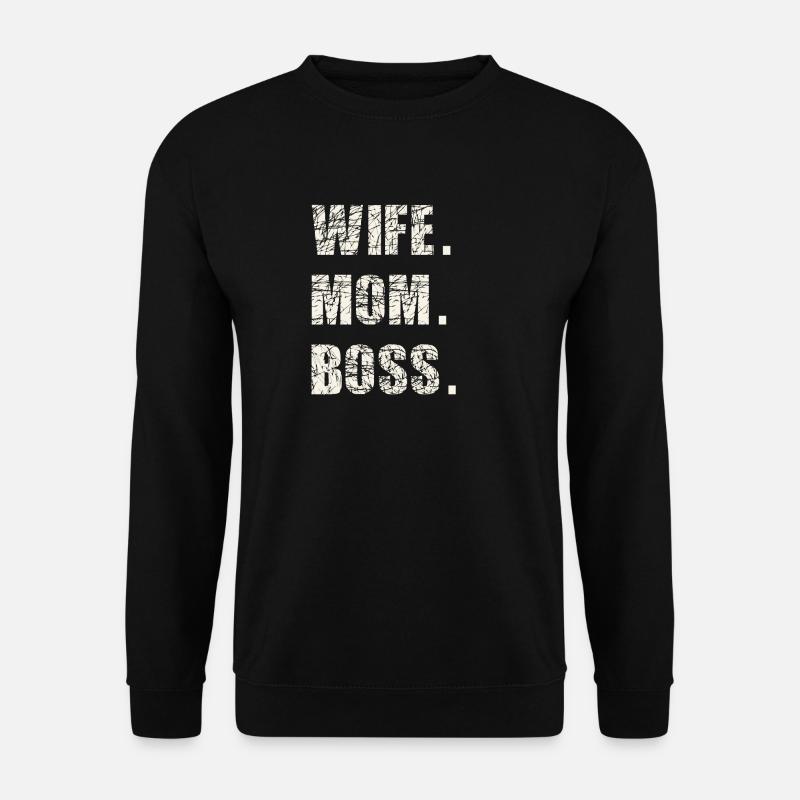 Ehefrau Mutter Chef - Unisex Pullover - Schwarz