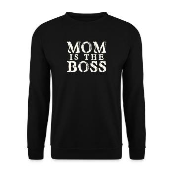Maman est le patron - Sweat-shirt Unisexe - noir - Devant - Alina (178cm) & Michal (187cm)
