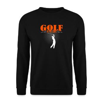 Golf Is My Life - Unisex Sweatshirt - black - Front - Alina (178cm) & Michal (187cm)