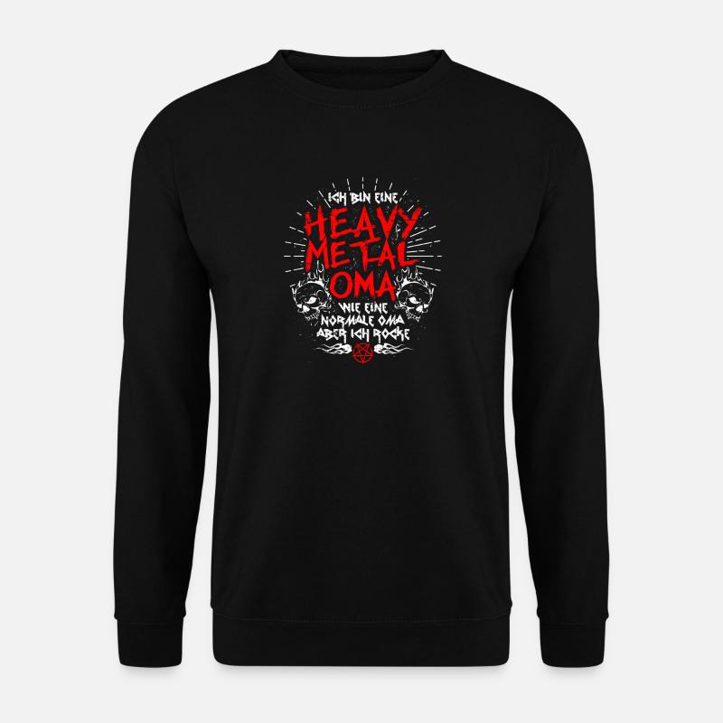 Großmutter Metal-Oma Geschenk - Unisex Pullover - Schwarz