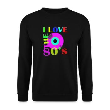 I Love The 80s - Unisex Sweatshirt - black - Front - Alina (178cm) & Michal (187cm)