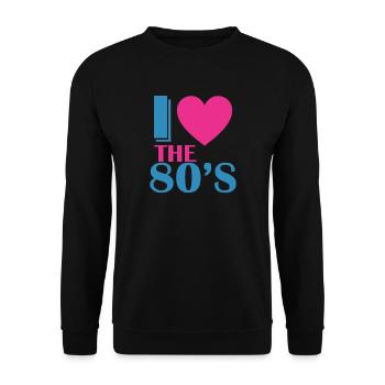 I Love The 80s - Unisex Sweatshirt - black - Front - Alina (178cm) & Michal (187cm)