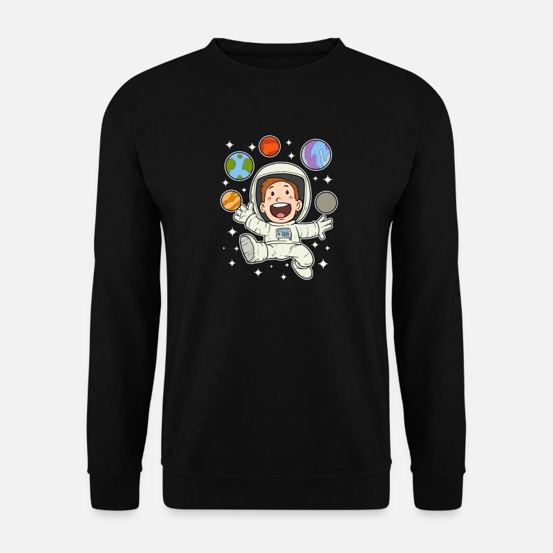 Astronaute planète étoile espace espace spatial - Sweat-shirt Unisexe - noir