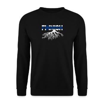 Idée cadeau cadeau bannière bannière de Finlande - Sweat-shirt Unisexe - noir - Devant - Alina (178cm) & Michal (187cm)