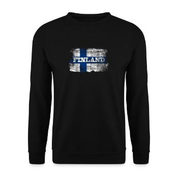 Finnland - Unisex Pullover - Schwarz - Vorne - Alina (178cm) & Michal (187cm)