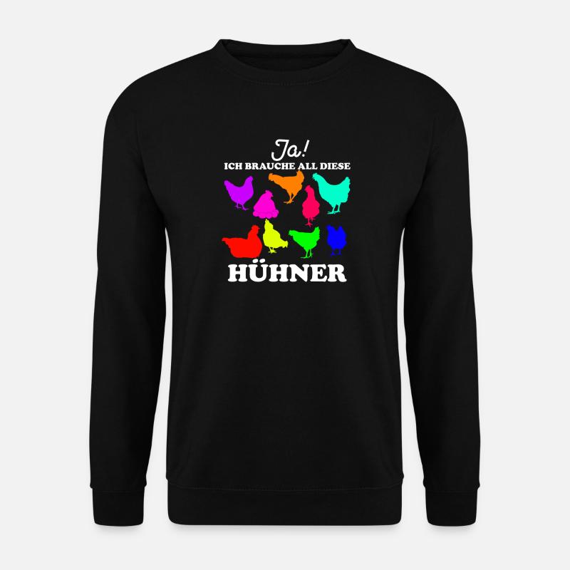 Mein bunter Hühnerstall - Unisex Pullover - Schwarz