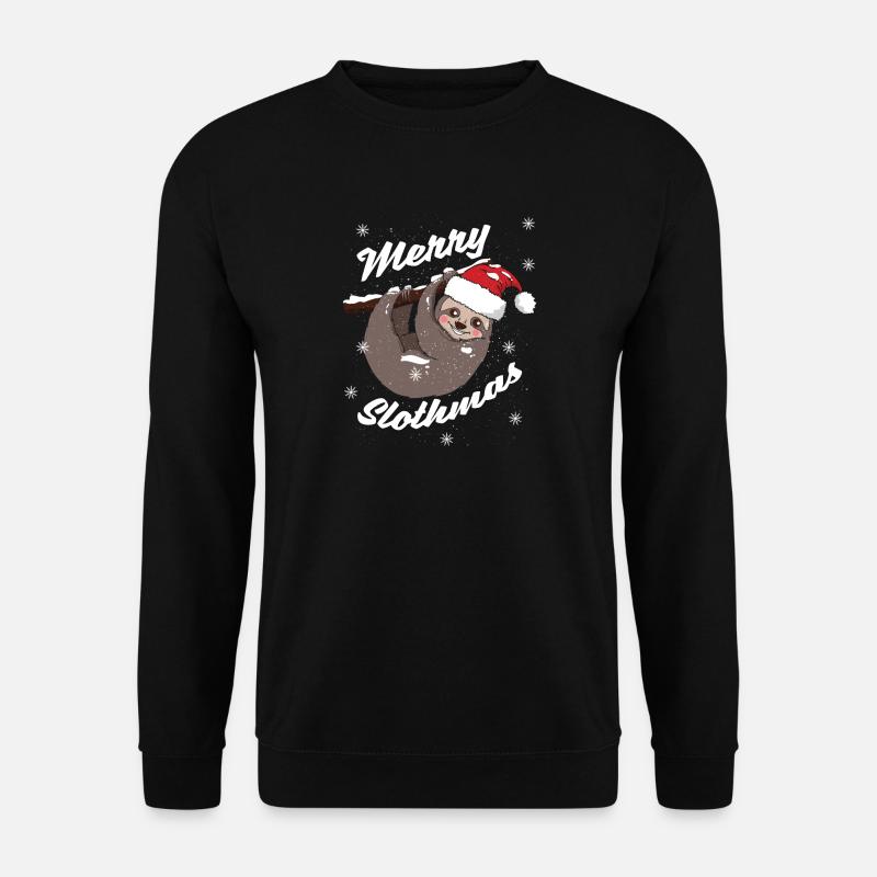 Sloth Christmas Christmas Gift Present - Unisex Sweatshirt - black