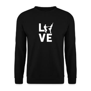 SWING DANCE LOVE - Graphic Shirt - Unisex Sweatshirt - black - Front - Alina (178cm) & Michal (187cm)
