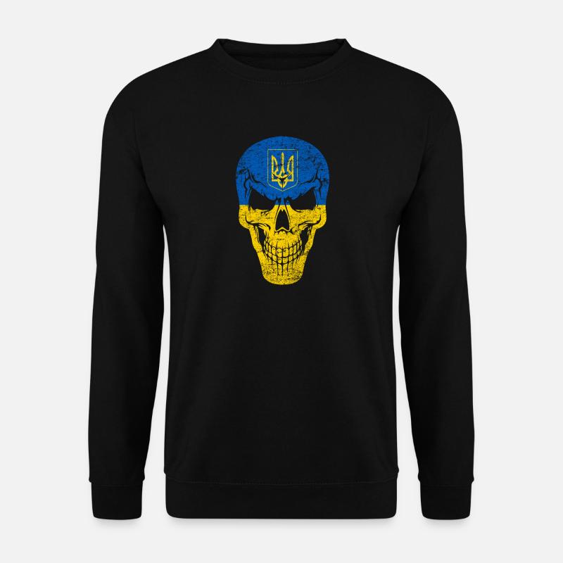 Schädel Totenkopf Ukraine Nation Krim Ukrainer - Unisex Pullover - Schwarz
