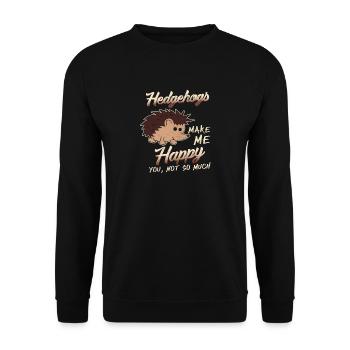 hérisson - Sweat-shirt Unisexe - noir - Devant - Alina (178cm) & Michal (187cm)
