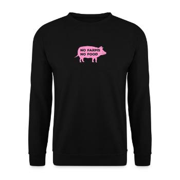 No Farms Food I Farm Farmer Farmer Trekker - Unisex Sweatshirt - black - Front - Alina (178cm) & Michal (187cm)