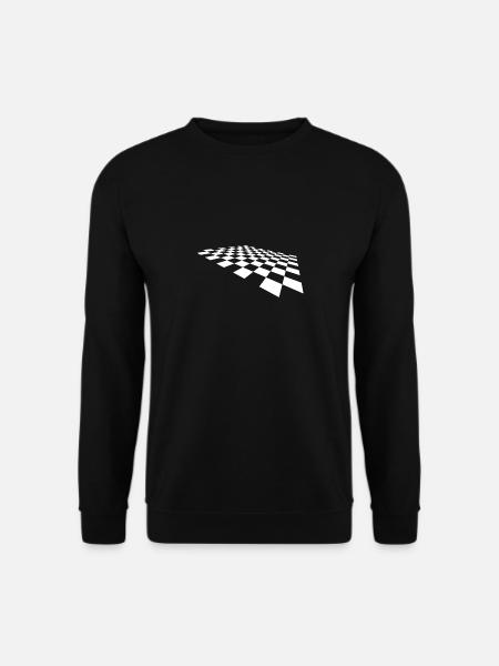 Cadeau de conception de jeu en damier pour jeu de plateau - Sweat-shirt Unisexe - noir