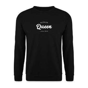 Blowjob Queen Bachelorette Party - Unisex Pullover - Schwarz - Vorne - Alina (178cm) & Michal (187cm)