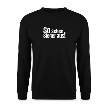 So sehen sieger aus - Unisex Pullover - Schwarz - Vorne - Alina (178cm) & Michal (187cm)