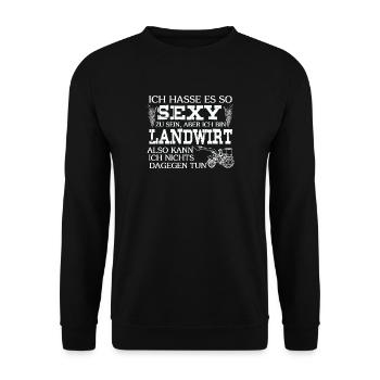 Fermier sexy - Sweat-shirt Unisexe - noir - Devant - Alina (178cm) & Michal (187cm)