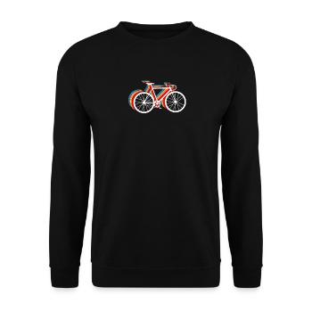 Vélo de route vélo vintage vélo cycliste - Sweat-shirt Unisexe - noir - Devant - Alina (178cm) & Michal (187cm)