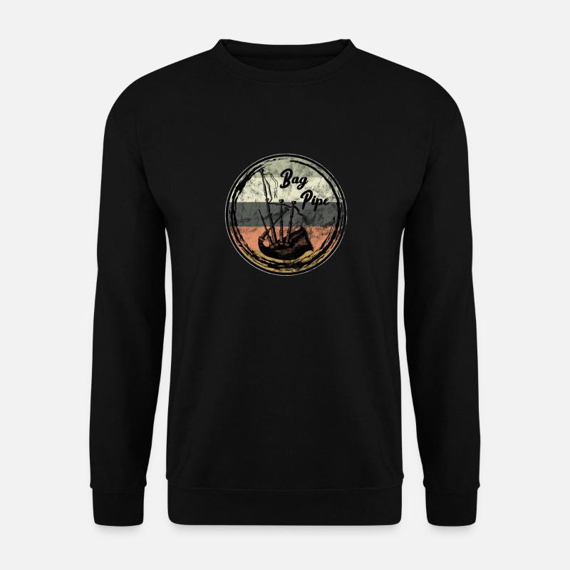 Dudelsack Schottland Vintage - Unisex Pullover - Schwarz