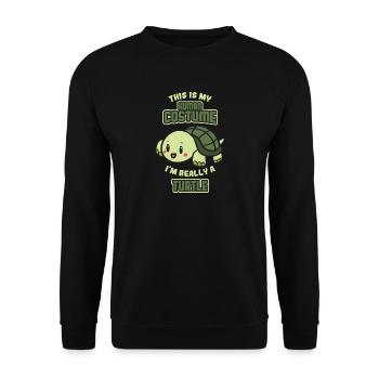 Turtle & turtle todo covering - Unisex Sweatshirt - black - Front - Alina (178cm) & Michal (187cm)