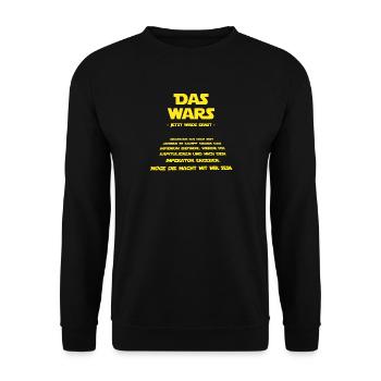 Das Wars jetzt wird ernst Junggesellen Motiv - Unisex Pullover - Schwarz - Vorne - Alina (178cm) & Michal (187cm)