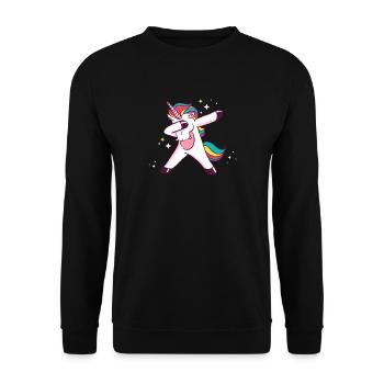 Licorne Licorne Dab - Sweat-shirt Unisexe - noir - Devant - Alina (178cm) & Michal (187cm)
