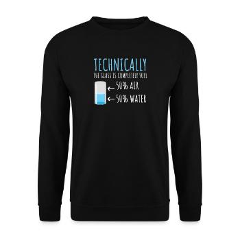 Nerdy People Cute Gift - Unisex Sweatshirt - black - Front - Alina (178cm) & Michal (187cm)