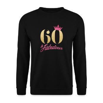 60 fabuleux anniversaire 1960 T-shirt cadeau - Sweat-shirt Unisexe - noir - Devant - Alina (178cm) & Michal (187cm)