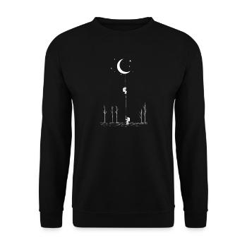 monter l'astronaute bitcoin btc sur la lune - Sweat-shirt Unisexe - noir - Devant - Alina (178cm) & Michal (187cm)