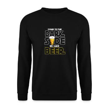 bière - Sweat-shirt Unisexe - noir - Devant - Alina (178cm) & Michal (187cm)