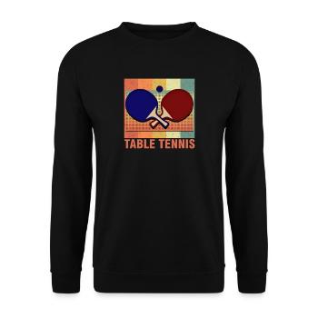 tennis de table - Sweat-shirt Unisexe - noir - Devant - Alina (178cm) & Michal (187cm)