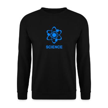 Science Atom Wissenschaft Geschenk Geschenkidee - Unisex Pullover - Schwarz - Vorne - Alina (178cm) & Michal (187cm)