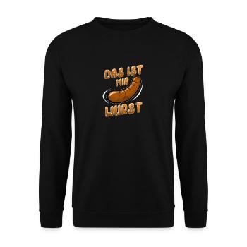 This is sausage saying funny german - Unisex Sweatshirt - black - Front - Alina (178cm) & Michal (187cm)