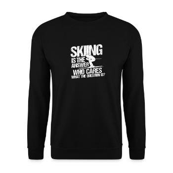Ski - Unisex Pullover - Schwarz - Vorne - Alina (178cm) & Michal (187cm)