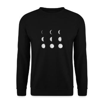 Mond - Unisex Pullover - Schwarz - Vorne - Alina (178cm) & Michal (187cm)