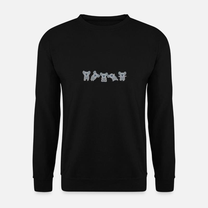 Yoga Tiere - Koala - Unisex Pullover - Schwarz