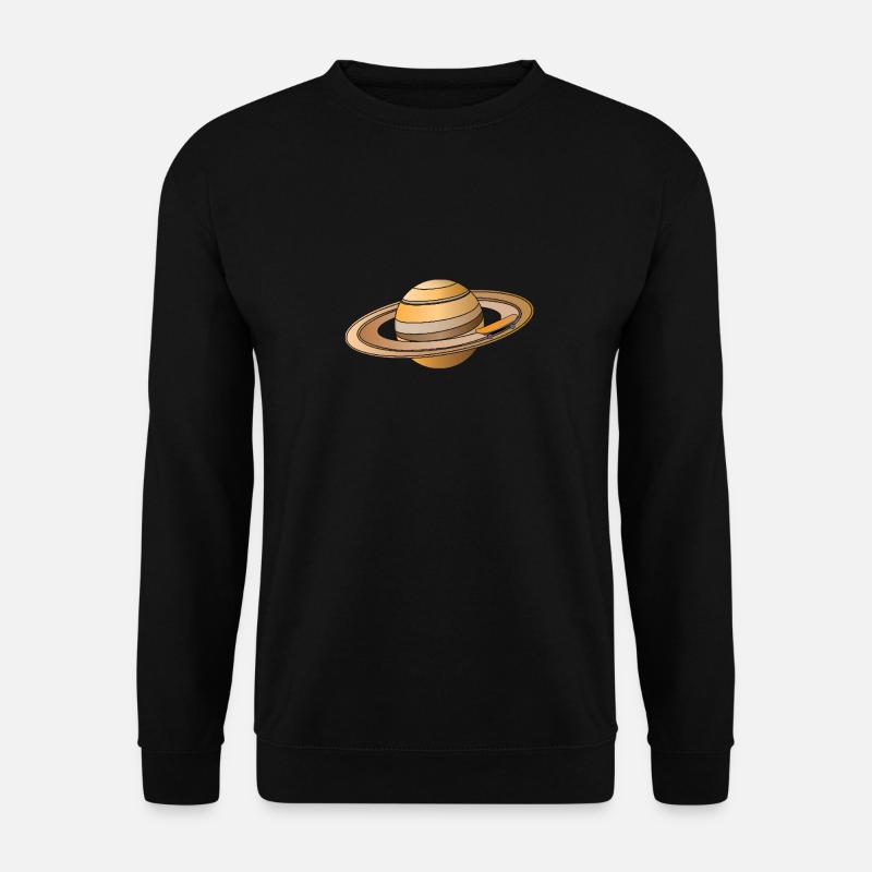 Skateboard Saturn Geschenk, Planet Universum - Unisex Pullover - Schwarz