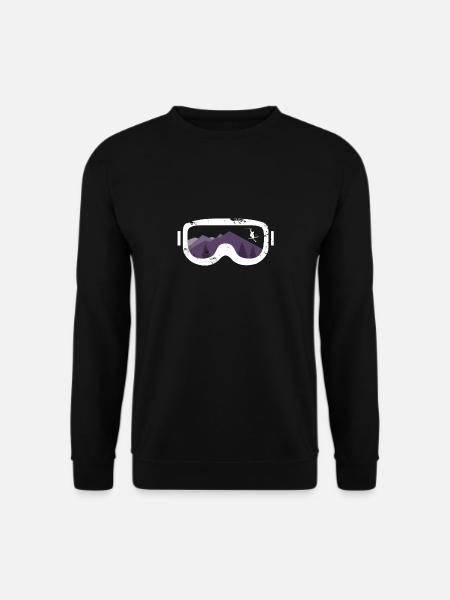 Ski Kinder Weihnachten Langlauf Sport - Unisex Pullover - Schwarz