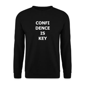 CONFIDENCE IS KEY - Unisex Sweatshirt - black - Front - Alina (178cm) & Michal (187cm)
