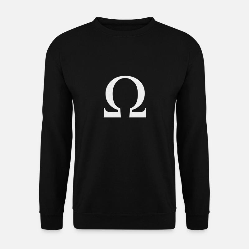 Weinlese-Omega-Symbol-Geschenk-griechische Alphabet-Schwesternschaft - Unisex Pullover - Schwarz